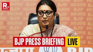 BJP PC LIVE:  Former Union Minister Smriti Irani Address Press Conference