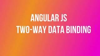 AngularJS two Way Data Binding