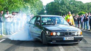 BMW M5 E34 - Start Up, Acceleration SOUNDS And BURNOUT!