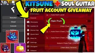 Script Blox Fruit Mobile REAL FRUIT RAIN , AUTO FARM & KITSUNE FRUIT GIVEAWAY | Fluxus Delta Script