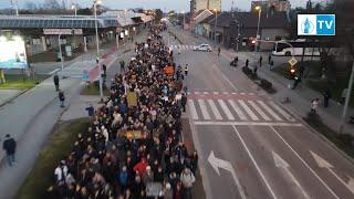 Veliki protestni skup u znak podrške studentima ponovo je okupio građane Subotice