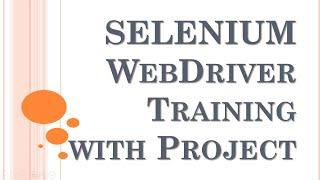 Selenium WebDriver Training with Project by Live Faculty | Learn Automation Testing