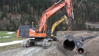 Druckrohrleitung [ D = 1800mm ]  Hydro POWER  Tandemhub - CAT336 Limited Edition & Hitachi ZX 490