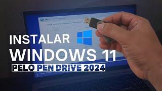 Como Baixar e Instalar o Windows 11 Pro Pelo Pen Drive | Tutorial Completo Passo a Passo ️