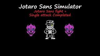 Jotaro Sans Simulator | Jotaro Sans Fight, The single attack completed [Undertale Fangame]