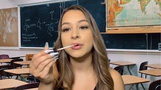 ASMR Toxic bestie does your brows fast & aggressive during school 