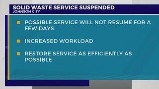 Johnson City suspends trash pick up due to icy roads