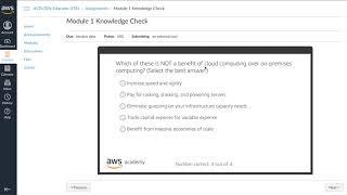 AWS Academy Cloud Foundation - Module 1 Knowledge Check - 2022 Version