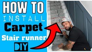 How to Fit Stair Carpet Runner with Underlay & Grippers #staircarpet #carpetfitting #homeimprovement