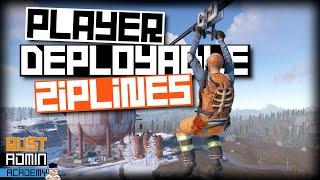 Player DEPLOYABLE ZIPLINES Plugin Tutorial | Rust Admin Academy Tutorial 2022 |