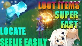 How to Loot Items Faster! - Find Seelie Location! - Genshin Impact Useful Tips for Beginner Players!