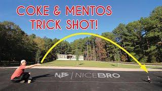 Coke and Mentos Trick Shot! This is the hardest thing ever... | NICEBRO