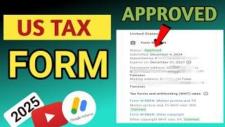 How to submit US tax info in adsense | Us tax form kaise bhare 2024 | google adsense