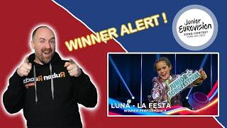 Ruben Reacts to LUNA - LA FESTA | JUNIOR SONGFESTIVAL 2022 | Junior Eurovision Netherlands 2022 