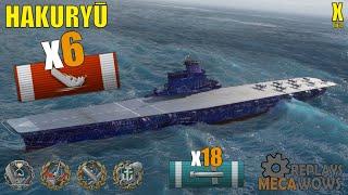 Aircraft Carrier Hakuryū 6 Kills & 194k Damage | World of Warships Gameplay