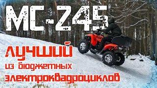 Электроквадроцикл МС 245, Внедорожный электрический квадроцикл, тест драйв зимой в лесу