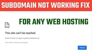 Subdomain Not Working Problem Fix | Server IP Address Could Not Be Found 2023