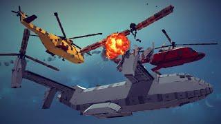 Helicopters vs Bomb-tipped and Kinetic Guided Missiles | Besiege