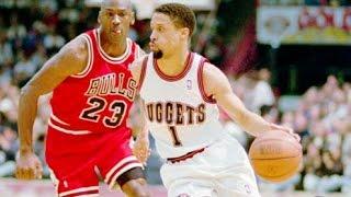 Mahmoud Abdul-Rauf- Nuggets vs. Bulls, '95-'96 Season (Highlights / Nuggets End Bulls Win Streak)