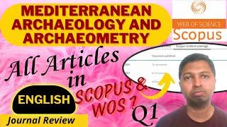 Christo Ananth - Mediterranean Archaeology and Archaeometry - Scopus & WOS- Genuine Review - English