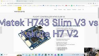 픽스호크 대체 가성비 FC 비교 - H743 Slim V3 vs. Kakute H7 V2