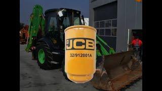 Замена топливного фильтра экскаватора погрузчика JCB