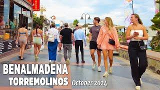 Benalmadena Torremolinos Beach Promenade Walk Malaga Spain October 2024 [4K]