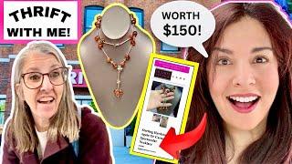 The Niche Lady Watched Me Thrift Shop 20 Pieces Of Great Vintage Jewelry! Thrift With Me!