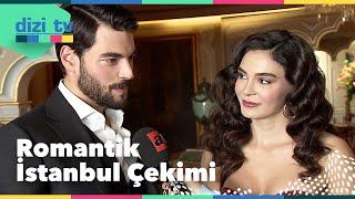 Ebru Şahin ve Akın Akınözü'nün İstanbul sahnelerinin kamera arkası!  @Hercai