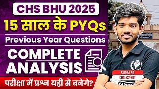 CHS BHU 2025 | PYQs कितना महत्वपूर्ण? Complete Analysis | परीक्षा में यही से आयेंगे प्रश्न?