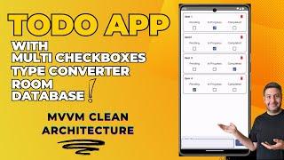 Todo app with multiple checkboxes using Type Converter with Gson in jetpack compose