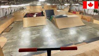 RIDING THE BEST INDOOR SKATEPARK IN CANADA!!