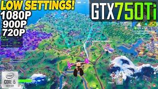 Fortnite Chapter 6 Season 1 GTX 750 Tİ + İ5 10400F - 1080p 900p 720p Low, Performance Mode,