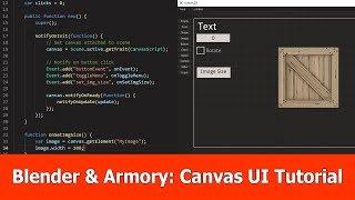 Armory 3D & Blender : Canvas UI Tutorial