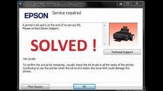 A printer's ink pad is at the end of its service life. please contact epson support