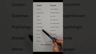 German Language Pronounciation Of Essential Words #learngerman #germanlanguage