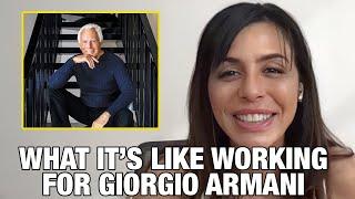 Drena De Niro on working for Giorgio Armani