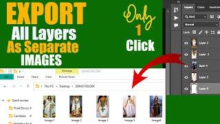 How to export layers as images in photoshop