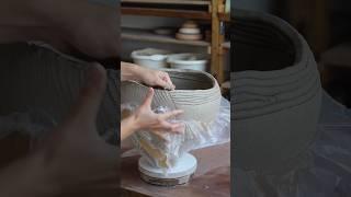 Coiling Pots - Joining coils #asmr #pottery