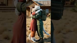 Emotional Cat Family Reunion Under the Stars  | Heartwarming Dinner Moment  #Shorts #ShortsViral