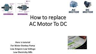 AC Motor To DC Less Ampere High Energy Reduce K- Electric Bills In Summer