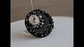 Брошь из бисера "Ночь". Вышивка бисером. Мастер @ola.beads. Handmade brooch from beads  "Night"