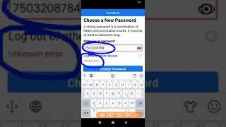 Fix Facebook An Unknown Error While Changing The Password Problem Solved