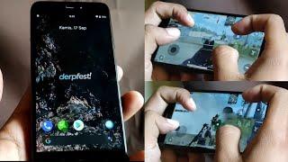 REVIEW DERPFEST REDMI 4X | Test PUBG 4 jari + full gyro