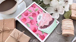 FILL your BACKGROUNDS with DIECUTS!! | Waffle Flower Sweet Cupcake | DIY Cardmaking