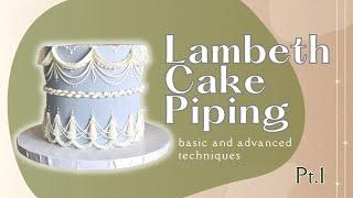 PART 1 // Vintage Cake Tutorial // Lambeth Cake Design // Piping Cake Ideas