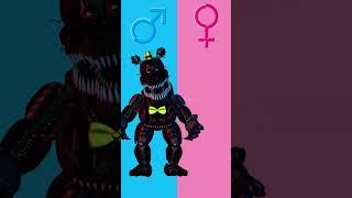 FNAF 4 Nightmare Male X Female #fnaf #shorts