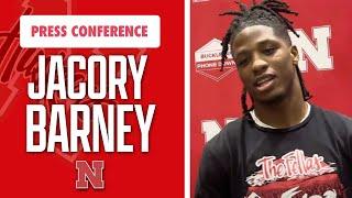 Nebraska Football WR Jacory Barney talks win over Wisconsin I Huskers I GBR