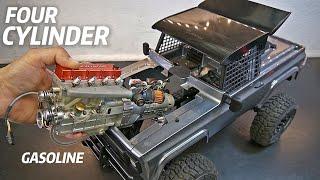 Fitting a Miniature 4 CYLINDER Engine (17.5cc) + Gearbox on the 4x4!