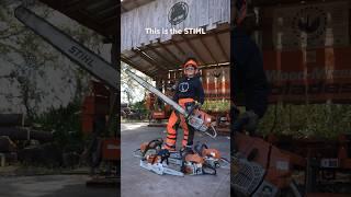 This STIHL MS 881 has a 60” bar and chain. Do you think you could handle this chainsaw!? #stihl